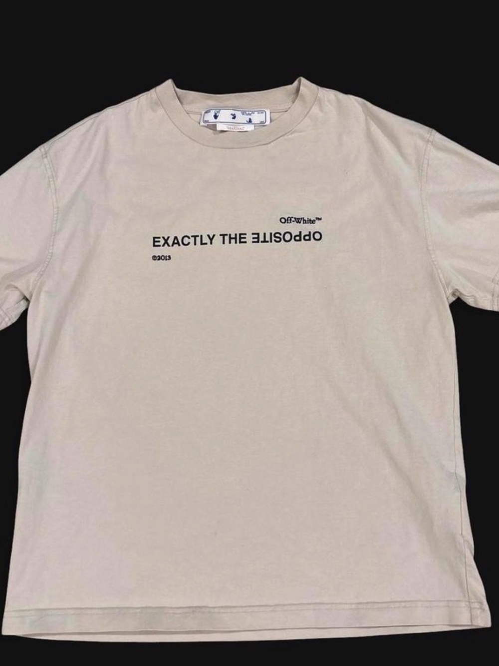 Off-White Women’s Beige Graphic Logo Tee